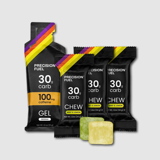 3 Chew Mint and Lemon & 1 PF 30 Caffeine Gel